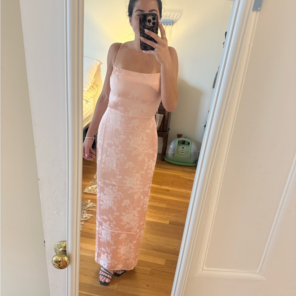 Reformation Pink Floral Maxi Dress